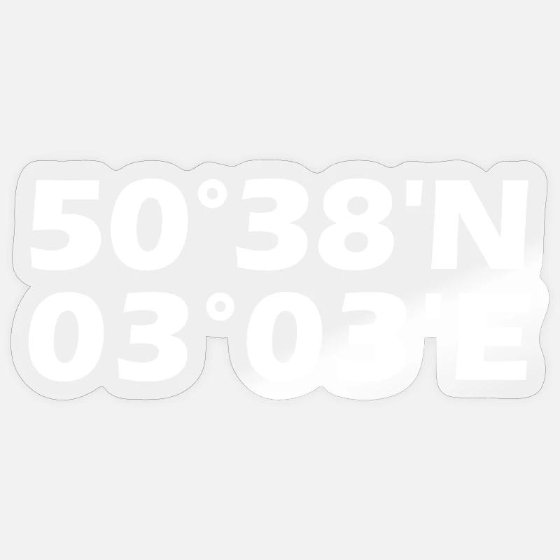 Lille Coordinates Sticker size S (10 x 10 cm)