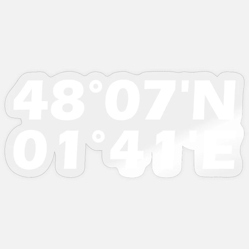 Rennes coordinates Sticker size S (10 x 10 cm)