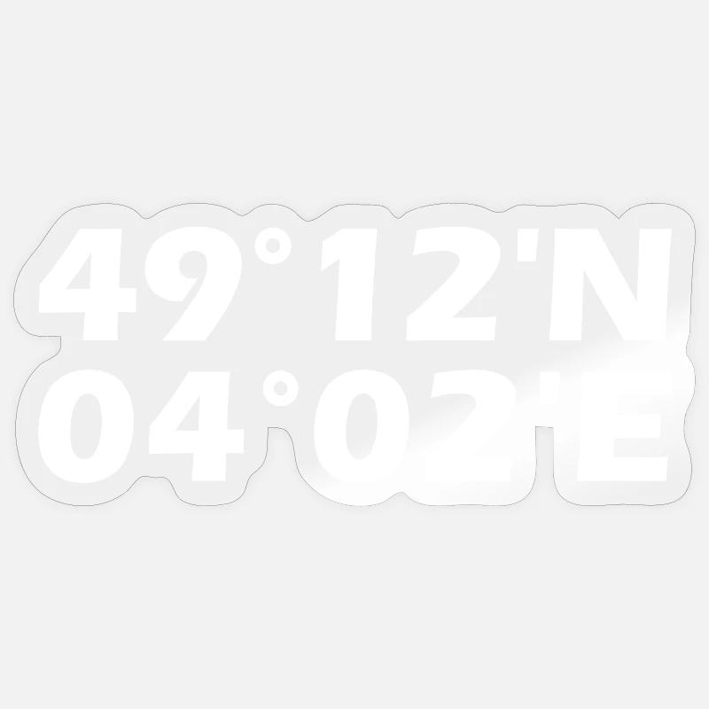 Reims Coordinates Sticker size S (10 x 10 cm)