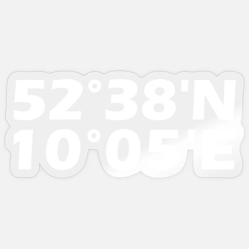 Celle coordinates Sticker size S (10 x 10 cm)