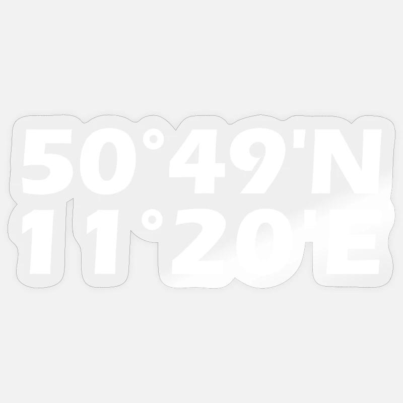 Coordonnées de Weimar Sticker taille S (10 x 10 cm)