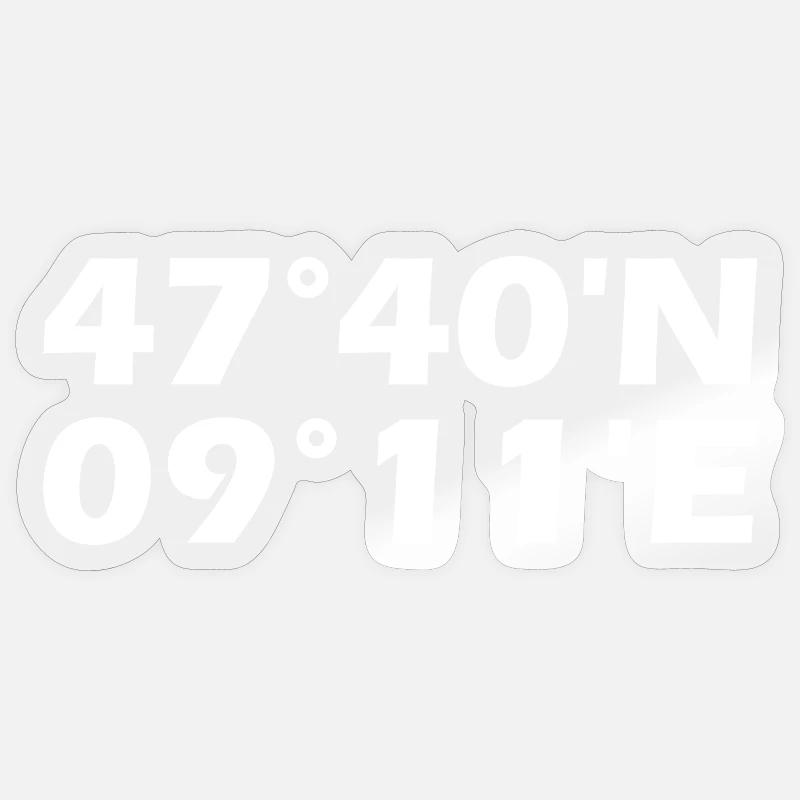 Coordonnées de constance Sticker taille S (10 x 10 cm)