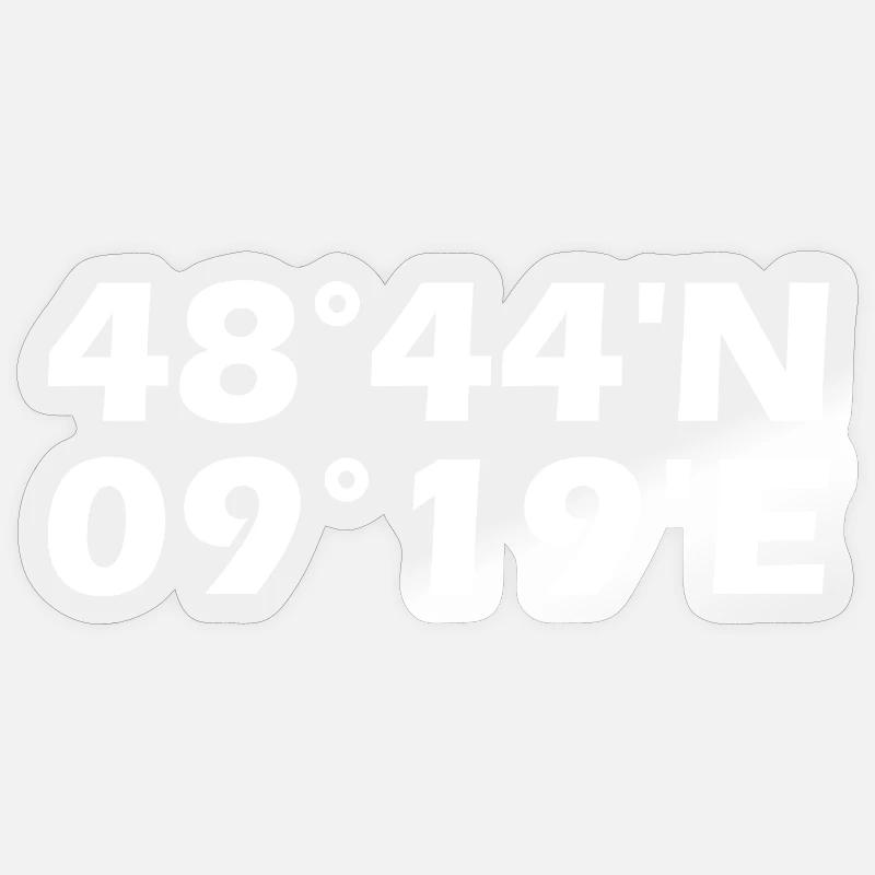 Esslingen am Neckar coordinates Sticker size S (10 x 10 cm)