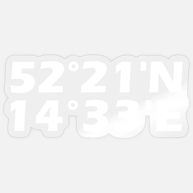Coordonnées de Francfort (Oder) Sticker taille S (10 x 10 cm)