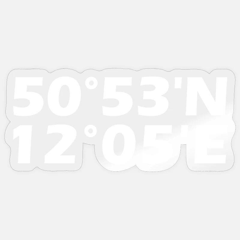 Coordonnées Gera Sticker taille S (10 x 10 cm)