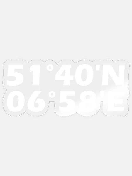Dorsten Koordinaten - Sticker Größe S (10 x 10 cm) - Transparent glänzend