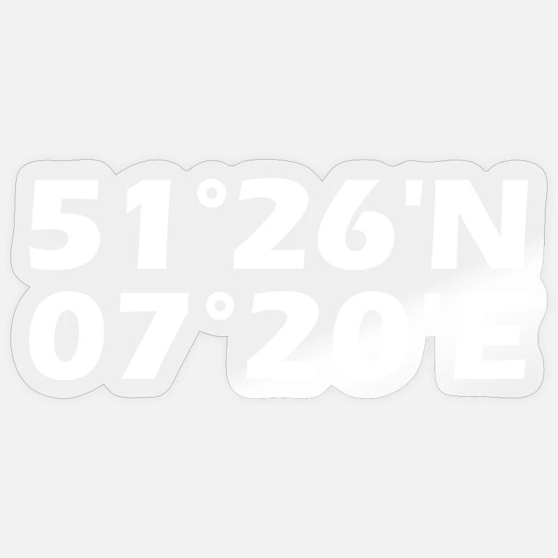 Witten coordinates Sticker size S (10 x 10 cm)