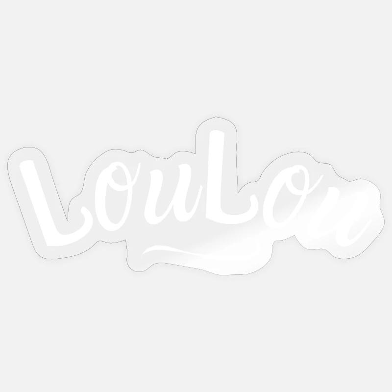 bichette, loulou, chouchou - Sticker taille S (10 x 10 cm) - brillant transparent