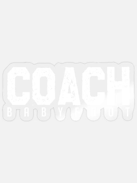 Tischfußballtrainer. Tischfußballtrainer. Trainer. - Sticker Größe S (10 x 10 cm) - Transparent glänzend