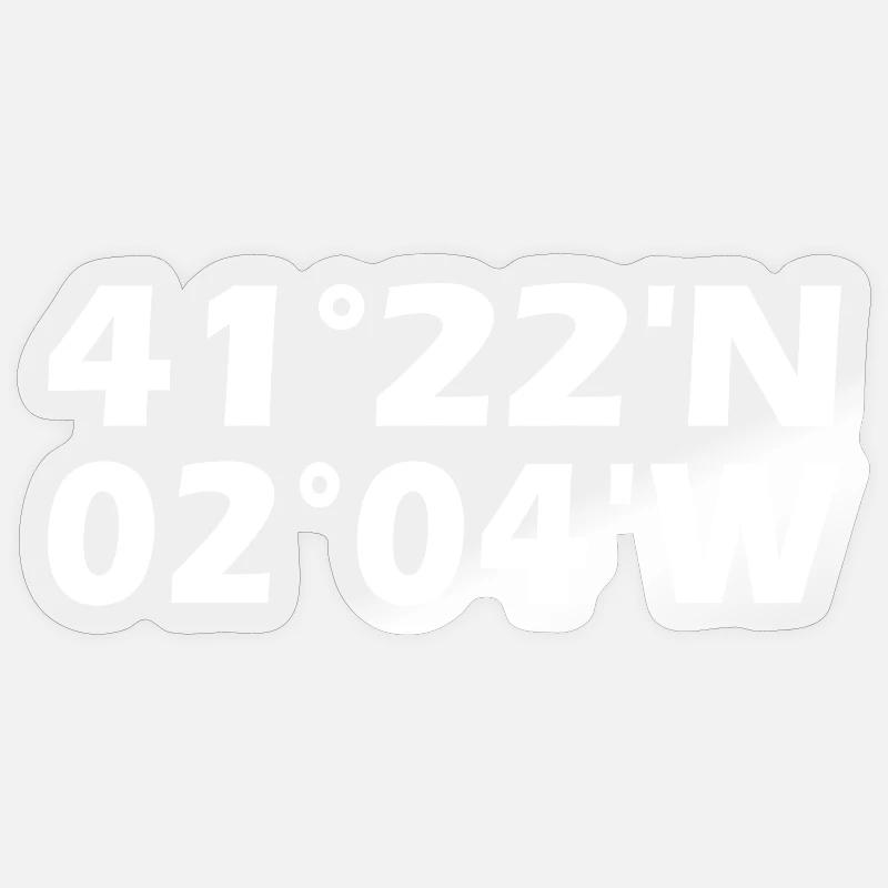 Cornellà de Llobregat coordinates Sticker size S (10 x 10 cm)
