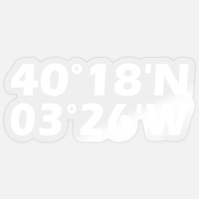 Arganda del Rey coordinates Sticker size S (10 x 10 cm)