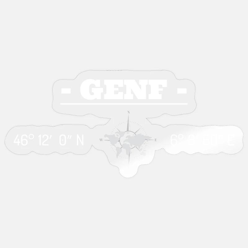 Coordinates Geneva Sticker size S (10 x 10 cm)