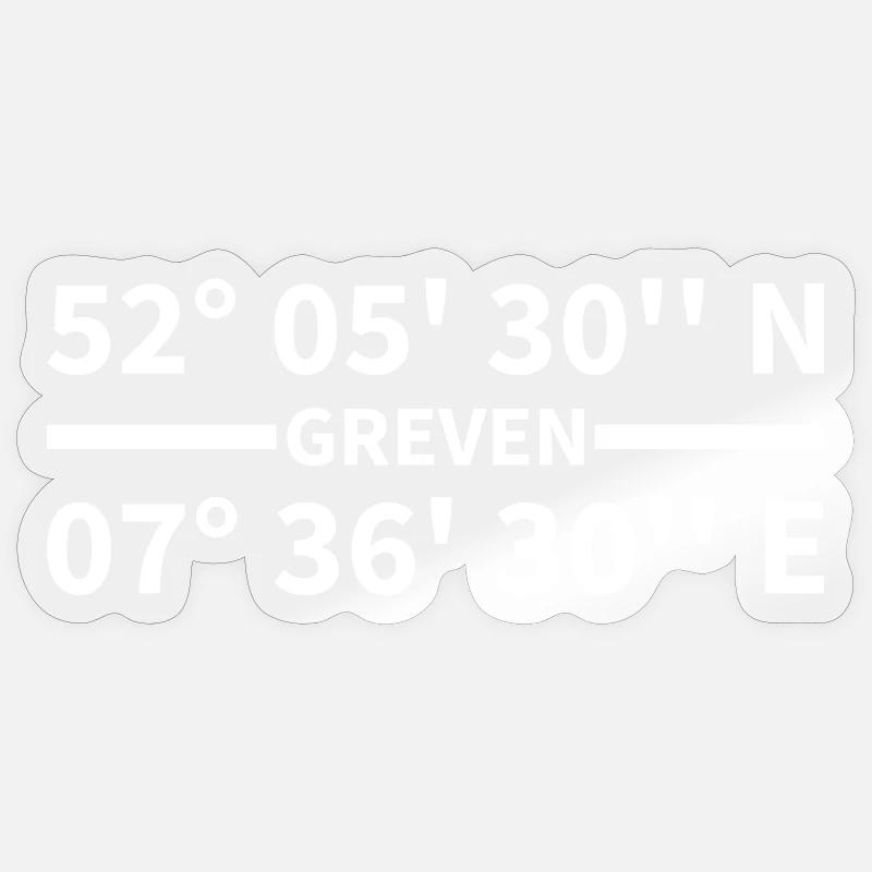 Coordonnées Greven Sticker taille S (10 x 10 cm)