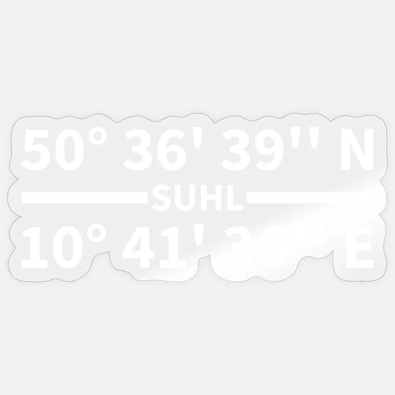 Coordonnées Suhl Sticker taille S (10 x 10 cm)