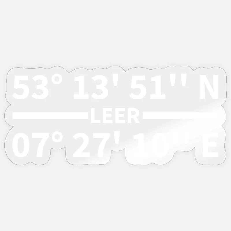Coordonnées vides - Sticker taille S (10 x 10 cm) - brillant transparent