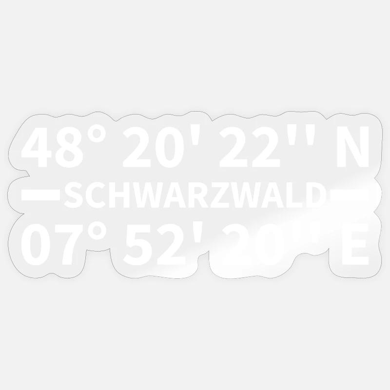 Black Forest coordinates Sticker size S (10 x 10 cm)