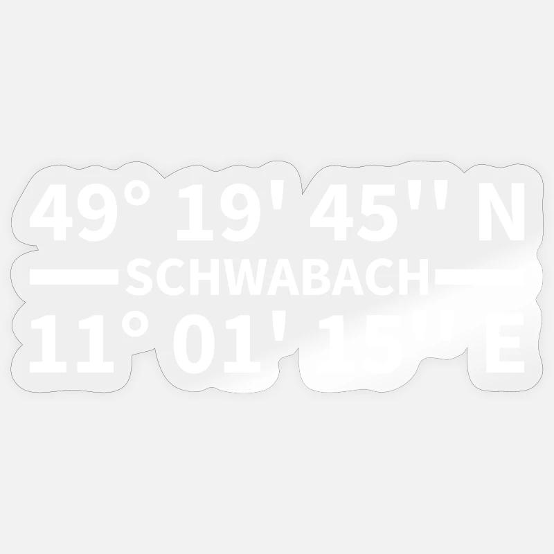 Schwabach coordinates Sticker size S (10 x 10 cm)