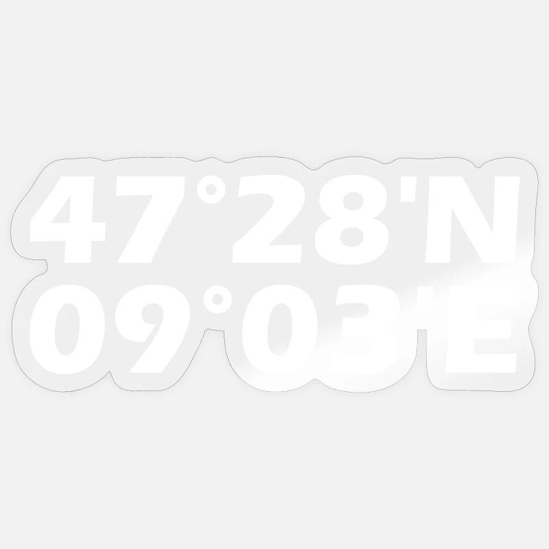 Coordonnées Wil - Sticker taille S (10 x 10 cm) - brillant transparent