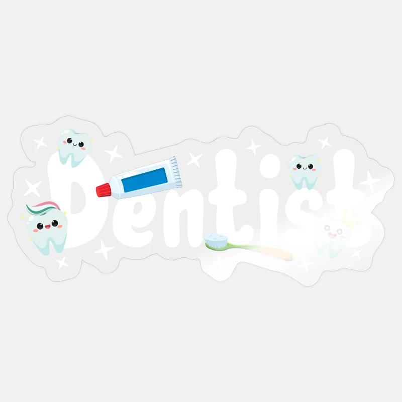 Dentist Dentist - Sticker size S (10 x 10 cm) - transparent glossy