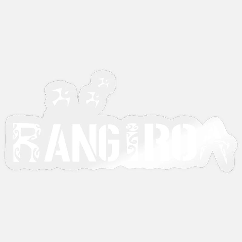 RANGIROA (Weiß) - Sticker Größe S (10 x 10 cm) - Transparent glänzend