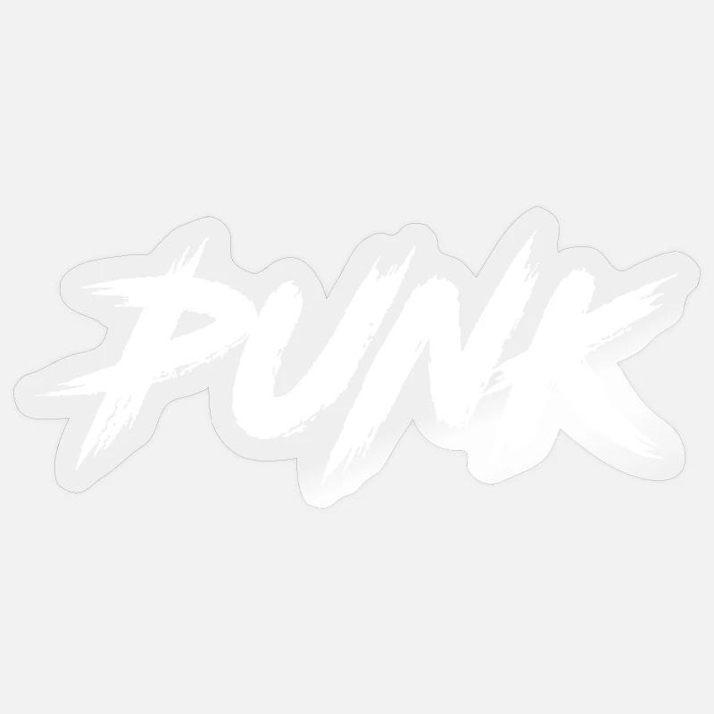 PUNK - Sticker taille S (10 x 10 cm) - brillant transparent