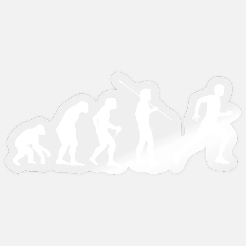 Evolution Running Run Läufer Joggen Sticker Größe S (10 x 10 cm)