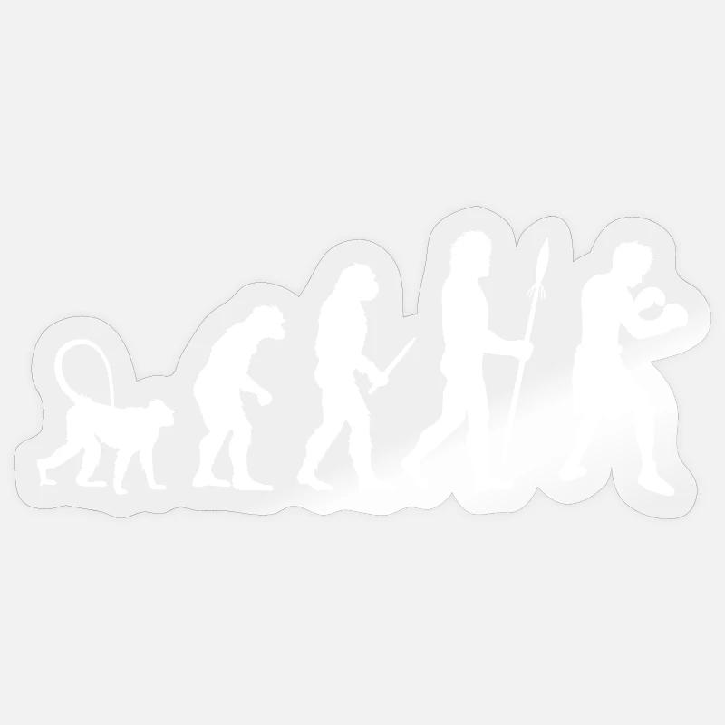 Evolution des Boxens Sticker Größe S (10 x 10 cm)