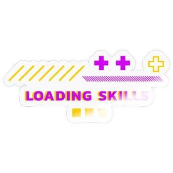 Compétences de chargement - Sticker taille S (10 x 10 cm) - brillant transparent - Devant