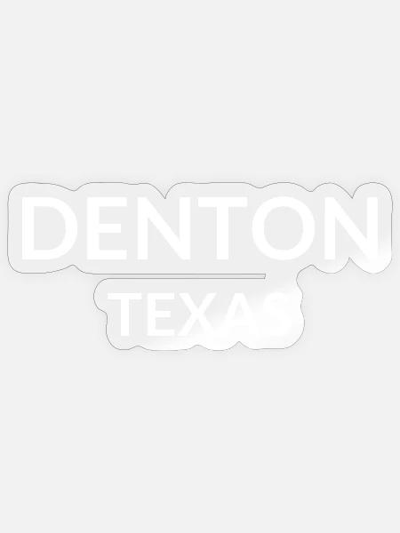 Denton Texas USA - Sticker Größe S (10 x 10 cm) - Transparent glänzend