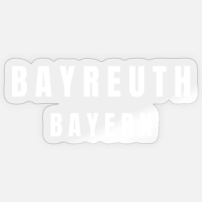 Bayreuth Bavière - Sticker taille S (10 x 10 cm) - brillant transparent