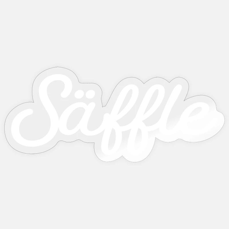 Säffle weiß - Sticker Größe S (10 x 10 cm) - Transparent glänzend