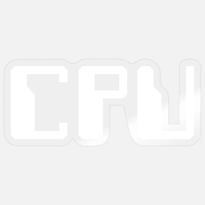 CPU  - Sticker Größe S (10 x 10 cm) - Transparent glänzend