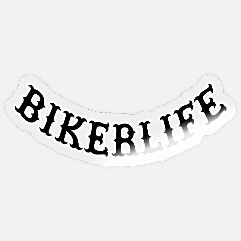 Bikerlife_ - Sticker size S (10 x 10 cm) - transparent glossy