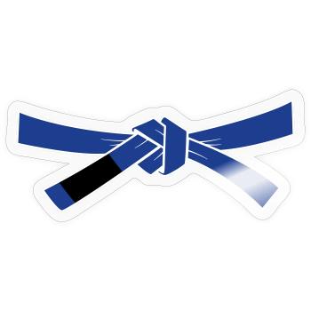 Bluebelt - Blaugurt - Sticker Größe S (10 x 10 cm) - Transparent glänzend - Vorne