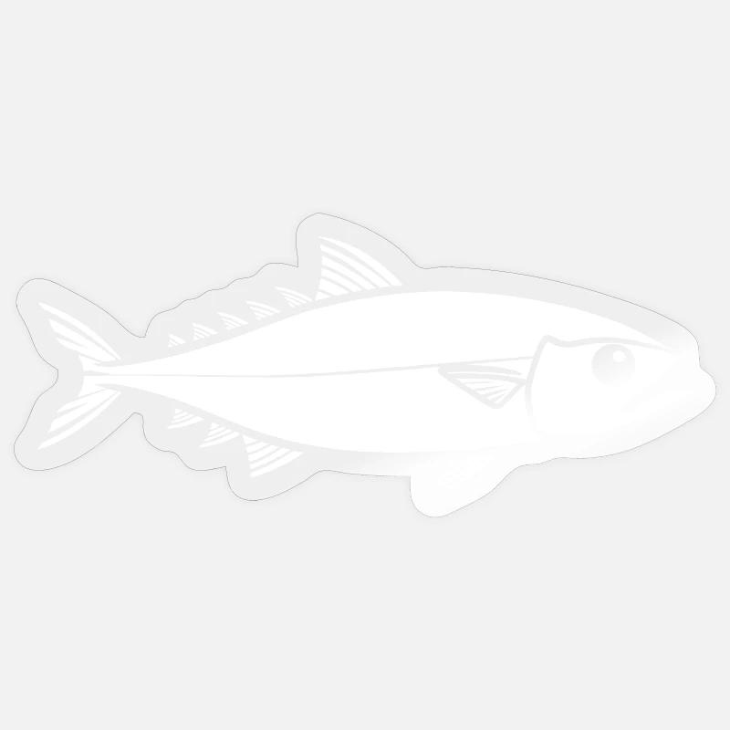 truite - Sticker taille S (10 x 10 cm) - brillant transparent