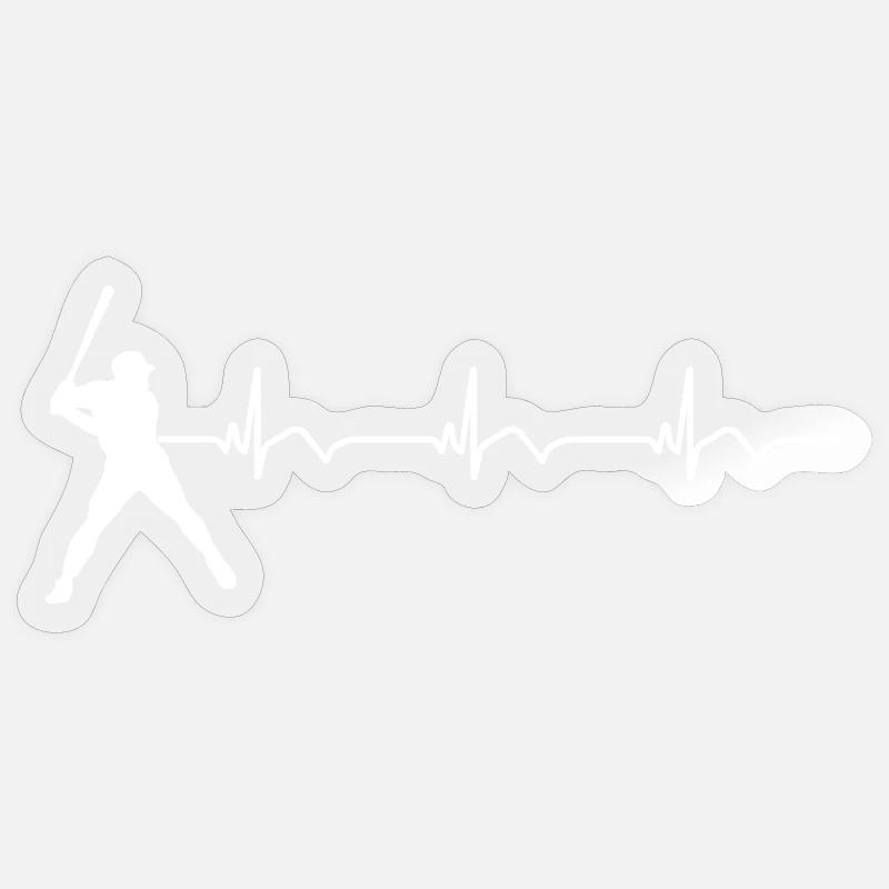 Baseball ECG Batte de baseball Sticker taille S (10 x 10 cm)