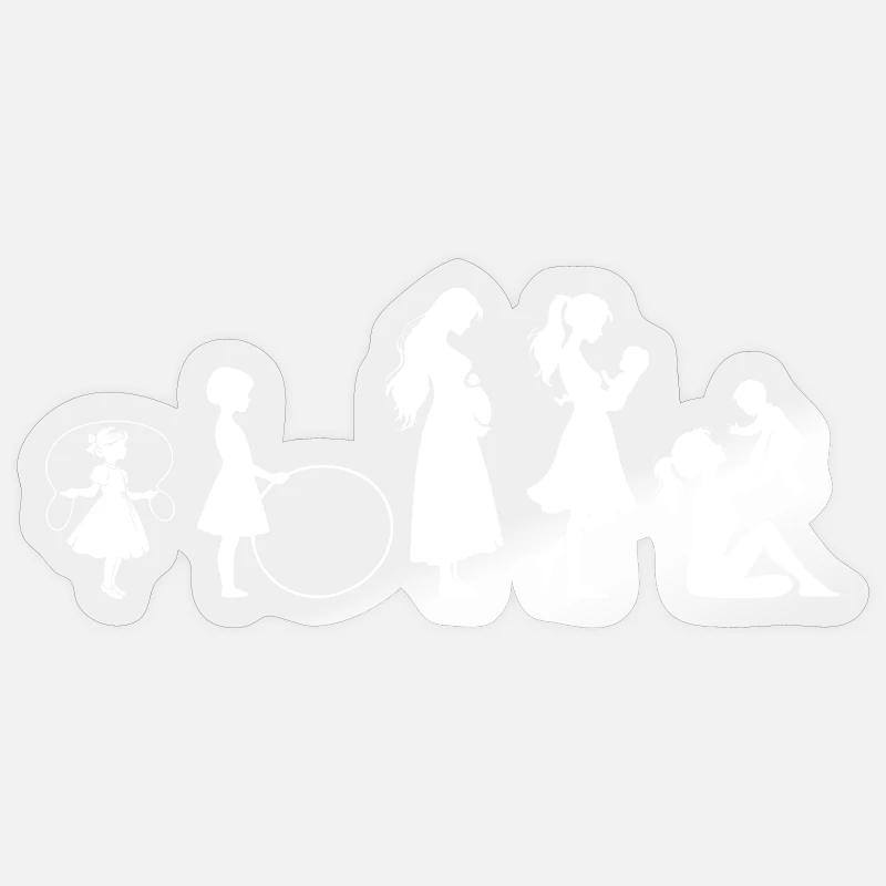 Evolution Mama Muttertag kind Familie Sticker Größe S (10 x 10 cm)