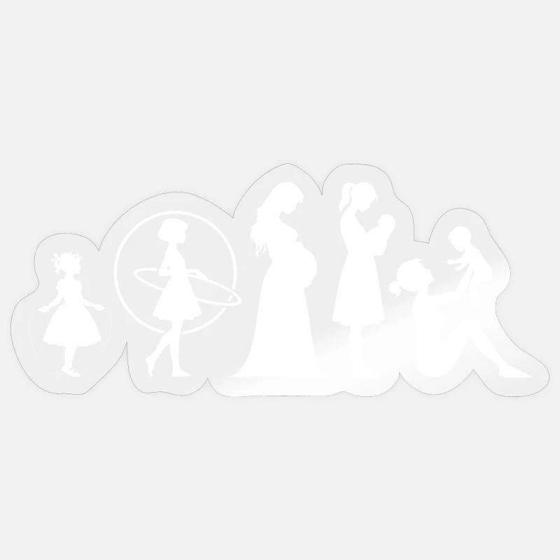 Evolution Mama Muttertag kind Familie Sticker Größe S (10 x 10 cm)