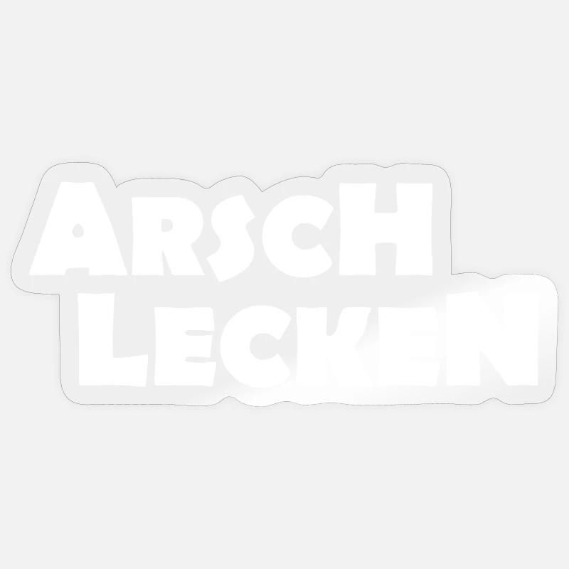 Léchage de cul - Sticker taille S (10 x 10 cm) - brillant transparent