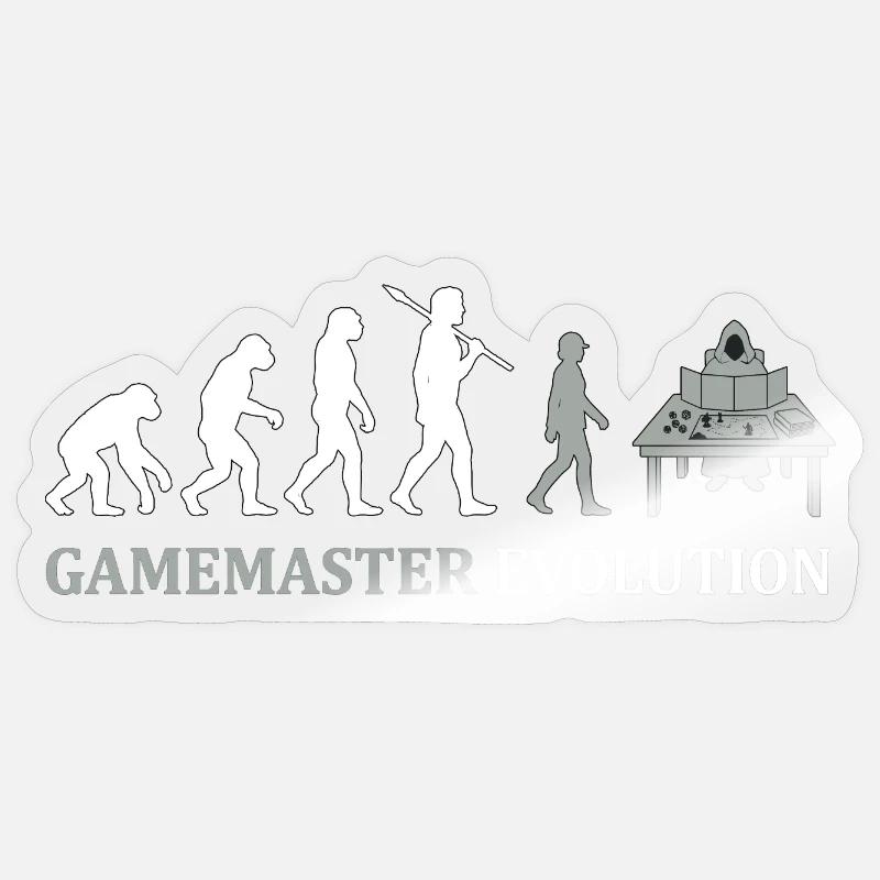 Gamemaster Evolution – Tabletop RPG Design Sticker Größe S (10 x 10 cm)