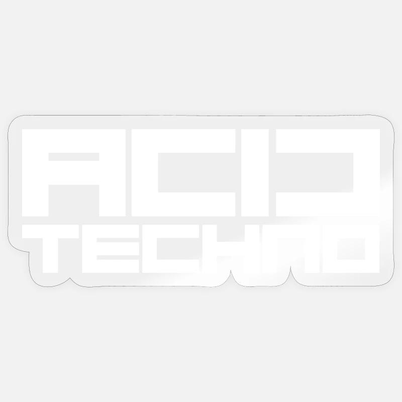 Acid-Techno - Sticker Größe S (10 x 10 cm) - Transparent glänzend