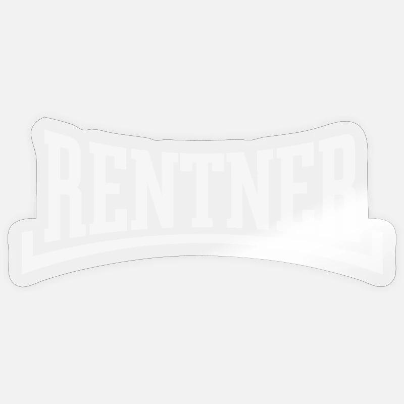 Retraités (Pension/Retraite/Concave/Blanc) - Sticker taille S (10 x 10 cm) - brillant transparent