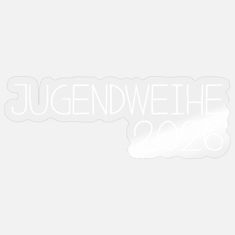 Jugendweihe 2026 - Sticker Größe S (10 x 10 cm) - Transparent glänzend