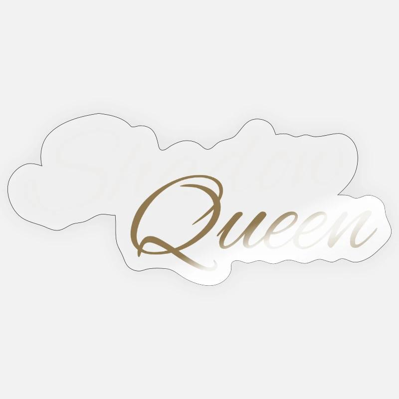 Shadow Queen Golden Cursive Script Sticker size S (10 x 10 cm)