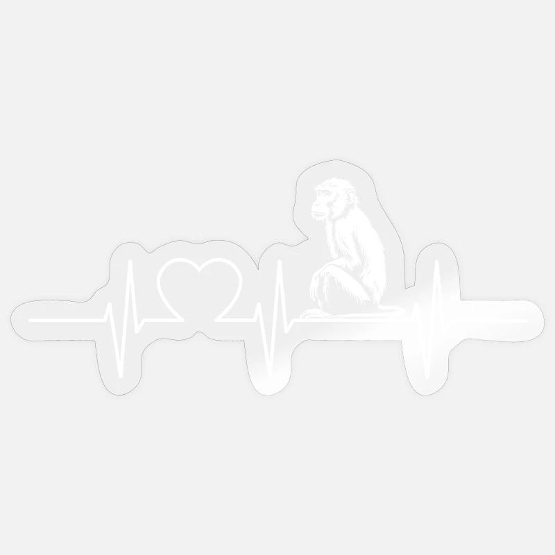 Macaque Macaque - Sticker size S (10 x 10 cm) - transparent glossy