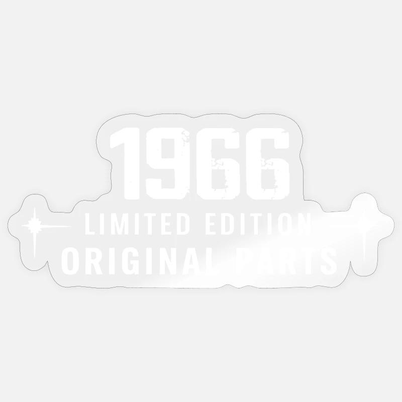 Millésime 1966 - Sticker taille S (10 x 10 cm) - brillant transparent