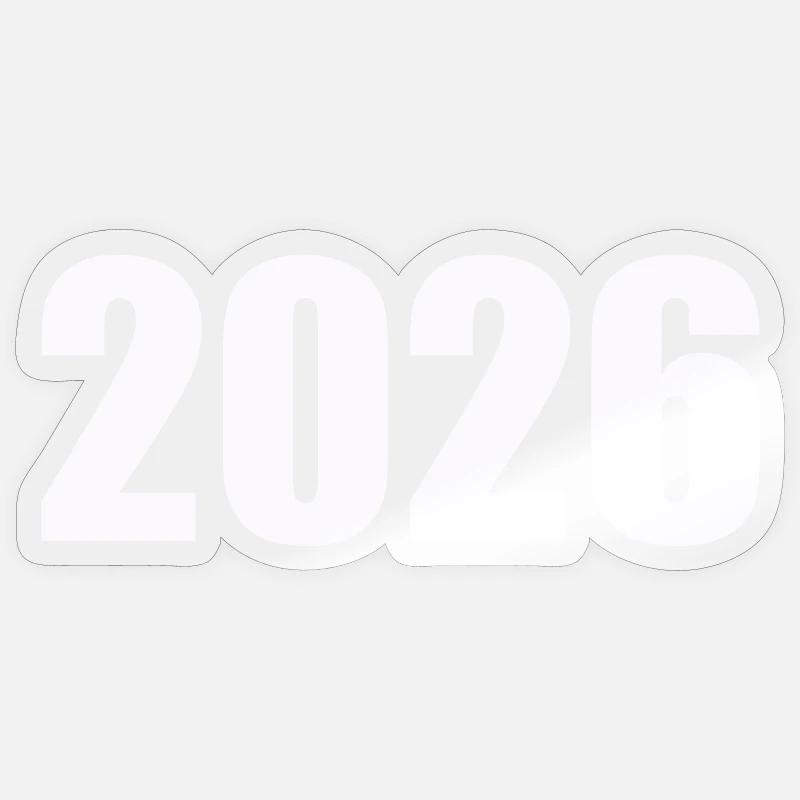 2026 - Sticker taille S (10 x 10 cm) - brillant transparent