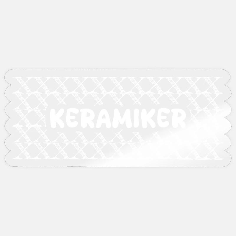 Vocation céramiste - Sticker taille S (10 x 10 cm) - brillant transparent