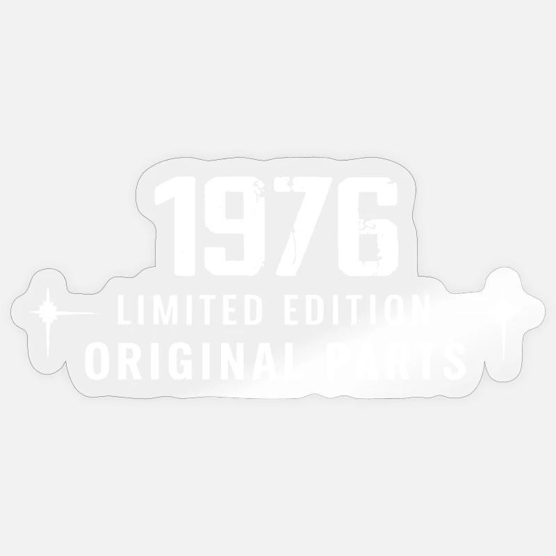 Millésime 1976 - Sticker taille S (10 x 10 cm) - brillant transparent