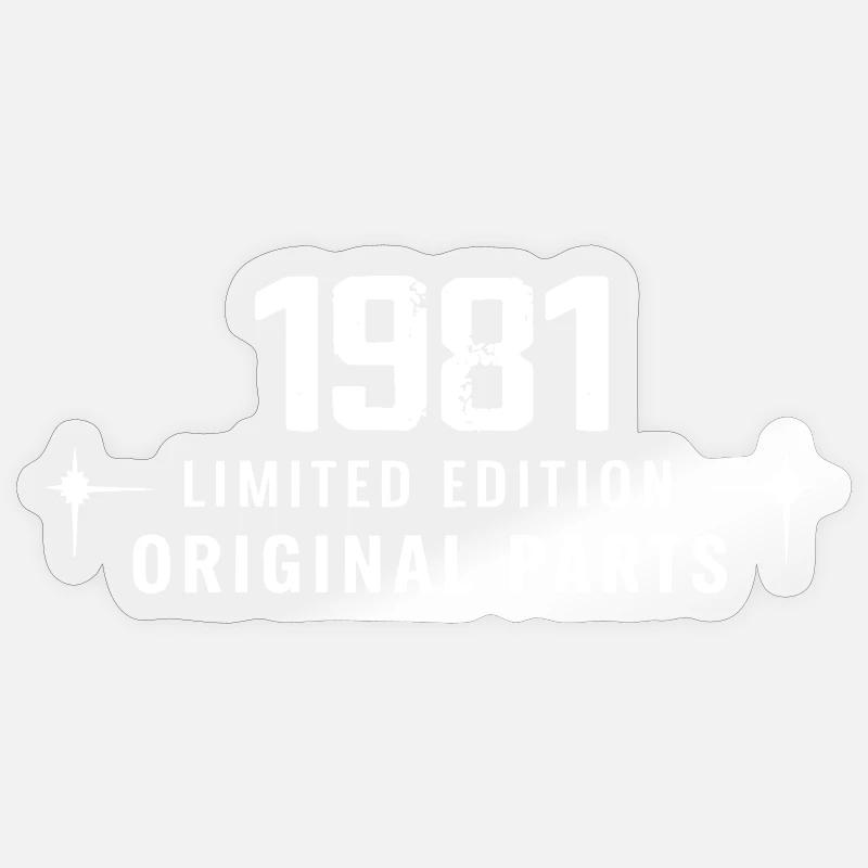 Millésime 1981 - Sticker taille S (10 x 10 cm) - brillant transparent